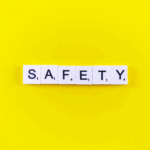 Word “safety” on word tiles.